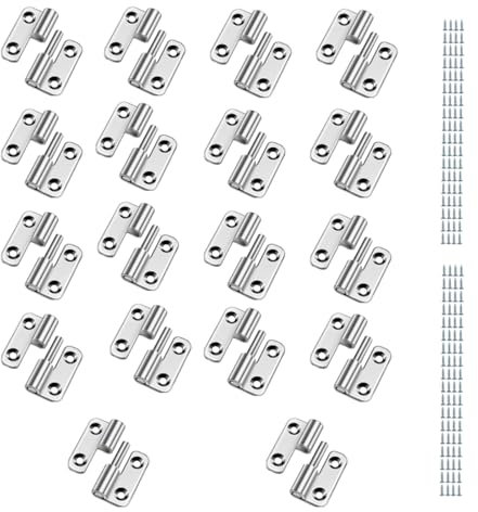 GBACHOOSE 18 Pcs Detachable Hinge, 1.5 Lift Off Detachable Door Hinges, 304 Stainless Steel Small Slip Joint Flag Hinge with Screws for Internal External Doors, Right Handed