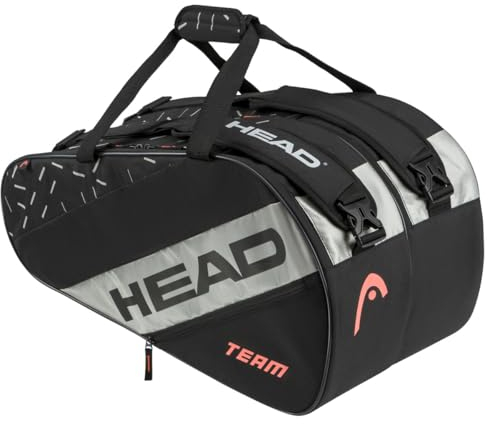 HEAD Unisex-Adult Team Padel Bag L Padeltasche, Schwarz/Ceramic, L