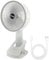 EXTFANS 4 in 1 Clip Fan USB Rechargeable, 3 Speeds Desktop Portable Stroller Fan, Quiet Cooling for Bed, Camping, Travelling, Office, Car (White)