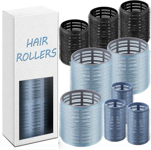 xnicx 9 Pièces Bigoudis Cheveux Rouleau Cheveux,Magique Rouleaux Cheveux pour Tous Les Cheveux Courts,Moyens Ou Longs,Bigoudis Cheveux Long Heatless Curling avec 3 Tailles 60mm 48mm 36mm