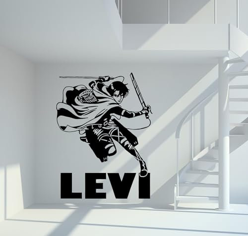 Wandtattoo Attack on Titan - AOT - Levi Ackermann Größe M - ca. 60cm x 46cm