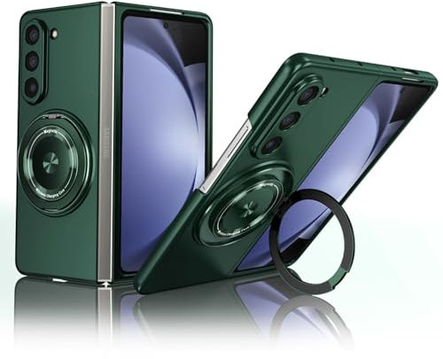 ZHOZEXIN Compatibile con Samsung Galaxy Z Fold 5, supporto magnetico per anello di supporto, resistente agli urti, sottile, per Samsung Galaxy Z Fold 5 (verde)