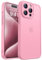 CANSHN Matte Compatible with iPhone 15 Pro Max Case, Upgraded [Full Camera Protection] [Translucent Matte] Shockproof Protective Phone Case 6.7 - Pink