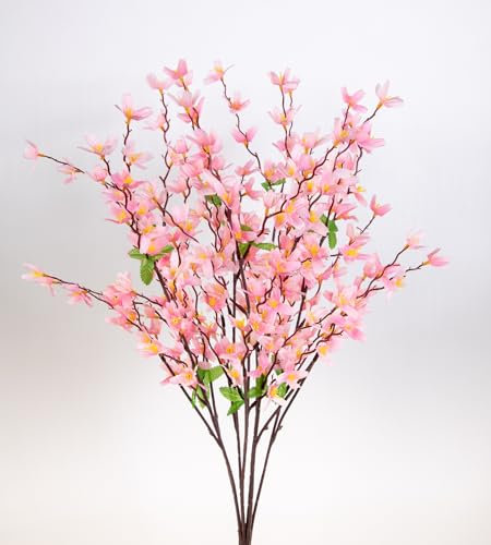 Forsythienbusch 65cm rosa ZF Kunstblumen künstliche Forsythie Goldflieder Goldglöckchen Blumen