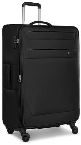 Worldpack großer Weichgepäck Check-in Koffer | XL Trolley 46 x 30 x 78 cm aus hochwertigem, robustem Polyester Material | für Damen und Herren | 4 Doppelrollen & TSA-Schloss | Chicago Serie