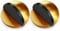 Hotop Self-Adhesive Floor Door Stoppers Oval Stainless Steel Door Stop Mounted Half Moon Wall Protector with Glues for Hard Floor Glass(Antique Brass,2 Pcs)
