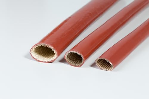 TVE ROSSO – Isolierschlauch aus Silikon für hohe Temperaturen, Schutz 1500 V 260 °C, Meterware (Innendurchmesser 10 mm)