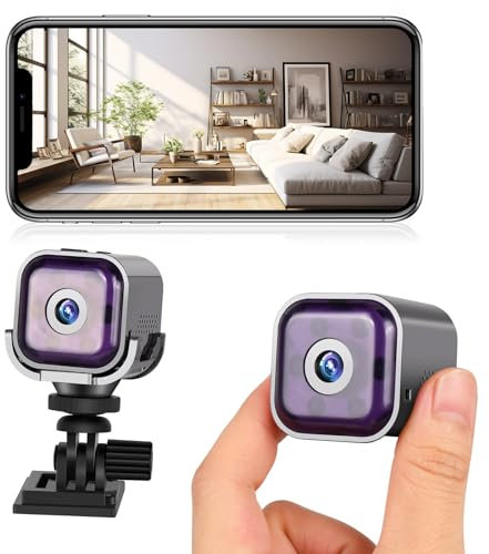 1080P WiFi Mini-Kamera mit Nachtsicht & Bewegungserkennung – Tragbare Outdoor-Sicherheitskamera mit Akku, Zweiweg-Audio, TF-Speicher und APP-Steuerung für Haus, Shop, Haustiere & Abenteuer