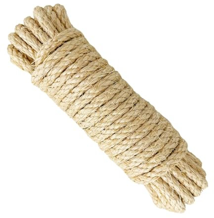 CABLEPELADO - Cuerda de Yute Natural 6 mm x 10 Metros – CablePelado – Rollo de Cuerda Resistente y Biodegradable para Manualidades, Decoración, Jardinería, Hogar y Proyectos DIY – Fibra Ecológica