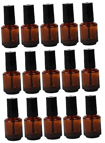 PLAFOPE Lot De 15 Flacons Rechargeables Pour Vernis À Ongles UV Flacons Vides Pour Nail Art Pinceaux Cosmétiques Tubes D'Échantillons Pour Nail Art