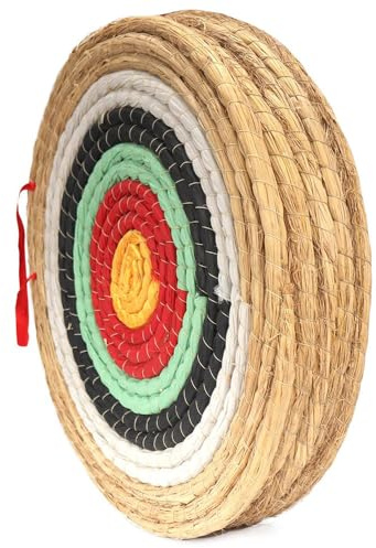 Blendra Archery Target Round 50cm for Recurve, Longbow & Compound Bow | 3 Layers Straw for Longbow or Compound Bow Round Arrow Target, Hunting & Shooting Practice