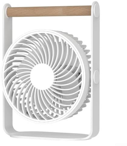 Ventilador de escritorio con alimentación USB, que ofrece un fuerte flujo de aire y control de tres velocidades, función silenciosa para enfriar dormitorios, oficinas en casa y escritorios (blanco)