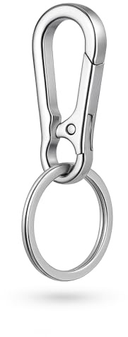 1/3/10 Stück Set Schlüsselkarabiner mit Schlüsselringe Clip Schlüsselanhänger Robuster Metall Karabinerhaken mit Schnapphaken Schlüssel Keychain starker Schnappkarabiner