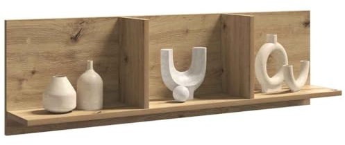 Ziaphsol Wandschrank 100x16,5x30 cm, Artisan-Eiche Holzwerkstoff, schwebende Regale für Wand, platzsparende Hängevitrine, Robustes Design