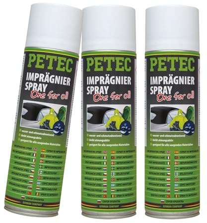 PETEC 3x 72750 Verdeck-/textilimprägnierung (500 ml) | 72750, Imprägnierspray