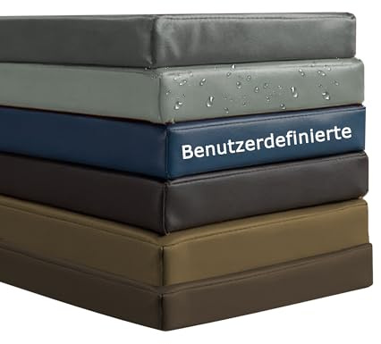 XIEMINLE Bankkissen Nach Maß Sitzkissen Sitzpolster Bank Gartenbank Auflage | Dicke 5cm, Rutschfeste Bankauflage Waschbar Abnehmbar, für Innen & Outdoor-Bank, Fensterbank
