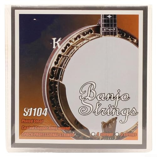 Stainless Steel Coated Copper Wound For Banjo Strings 4 String Set for Folk Bluegrass Instrument Replacement Soft Sweet Tone For Weather Resistant Music Accessories