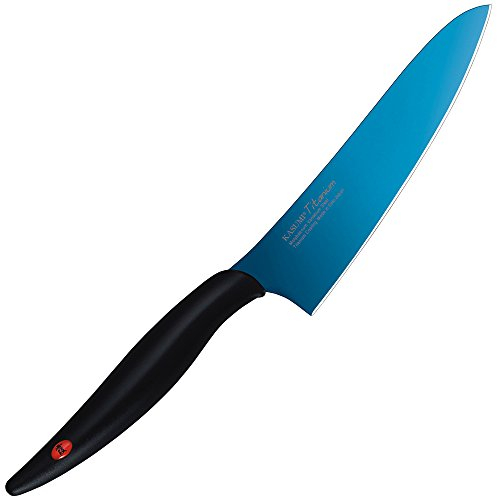 Kasumi Titanium KTB6 22013/B Coltello Universale, 13 cm, Colore: Blu
