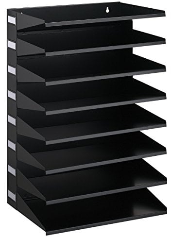 Durable Sortierreck (mit 8 Ablagefächern), für Tisch oder Wand, schwarz, 336101