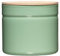 Riess, 2174-202, Vorratsdose mit Eschenholzdeckel, Durchmesser 13 cm, Höhe 12 cm, Inhalt 1350 ml, SLOW GREEN, KITCHEN-MANAGEMENT, Truehomeware, Emaille