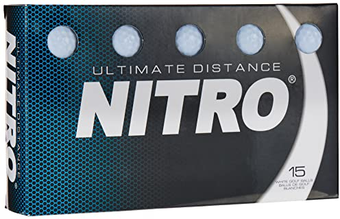 Nitro Ultimate Distance Golf Ball (15-Pack), White