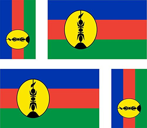 Akachafactory 4 x selbstklebend Sticker Auto Moto Koffer Laptop Flagge Neue Caledon