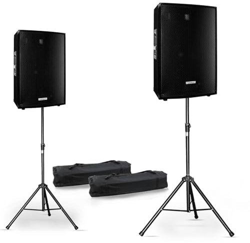 Pack SONO 2 enceintes 2x700W AMP-1000 MKII Pieds+cables