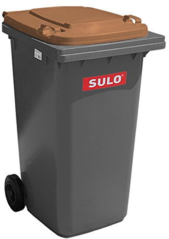 Sulo Müllgroßbehälter 240 grau mit Braunem Deckel