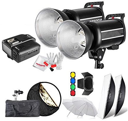 Gowe 600 WS GN76 1/8000s HSS flash da studio Strobe Lighting kit & X1T trasmettitore + Softbox Barn Door + griglia a nido d' ape + filtri con X1 N per Nikon
