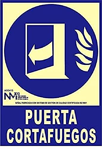 Normaluz A00413 – Warnschild für Feuerwehr Klasse A PVC 1 mm 21 x 30 cm mit CTE, RIPCI und geeignet für die neue Gesetzgebung