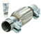 ECD Germany Universal Flexrohr - 45 x 150 mm - mit 2 Schellen - aus Edelstahl - Interlock - Montage ohne Schweißen + Auspuff-Montagepaste 60g - Flexibles Rohr - Flexstück Wellrohr Auspuff Abgasanlage