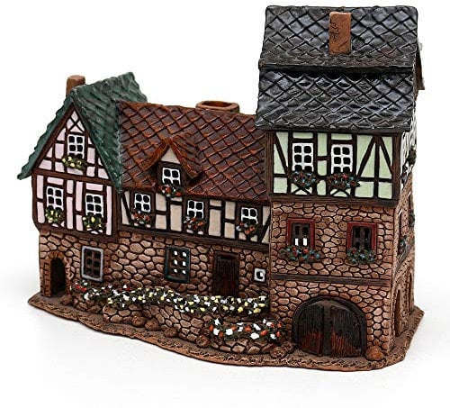 ***Keramik-Lichthaus - XXL Fachwerk Turmhaus Bauernhaus - HandArt - Detailgetreu nachgebildet und Handbemalt - Maße: ca. Breite 22 cm x Tiefe 11,5 cm Höhe 16 cm.