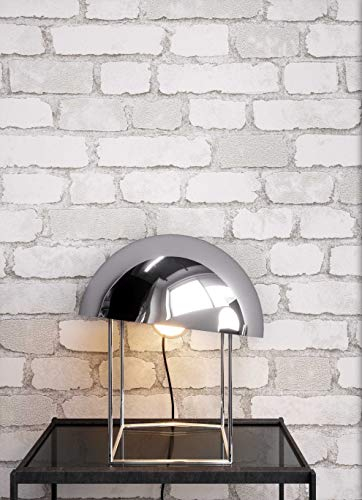 NEWROOM Steintapete Tapete Weiß Mauer Stein Modern Vliestapete Modern Vlies moderne Design 3D Optik Steintapete Ziegelstein Backstein Mauerwerk Klinker Loft inkl. Tapezier Ratgeber