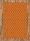 ABAKUHAUS Retro Teppich, Schuppe in den warmen Farben, Flachgewebe Deko-Teppiche für das Wohn-,Schlaf-, und Essenszimmer, 120 x 180 cm, Orange