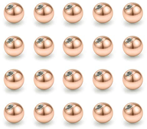 Funseedrr Piercing Kugeln Set 1,2mm Gewinde Edelstahl 3mm Ersatzkugel Schraubkugel