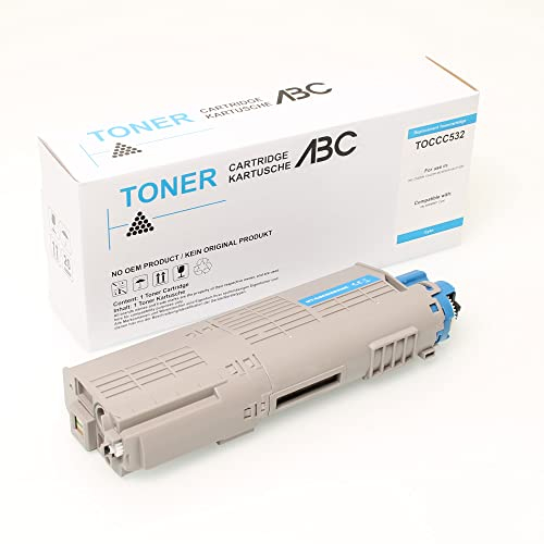 ABC Alternativ Toner Cyan 6000 Seiten für Oki C532 C532DN C542 C542DN MC563 MC563DN MC573 MC573DN C 532 C 532DN C 542 C 542DN MC 563 MC 563DN MC 573 MC 573DN 46490407