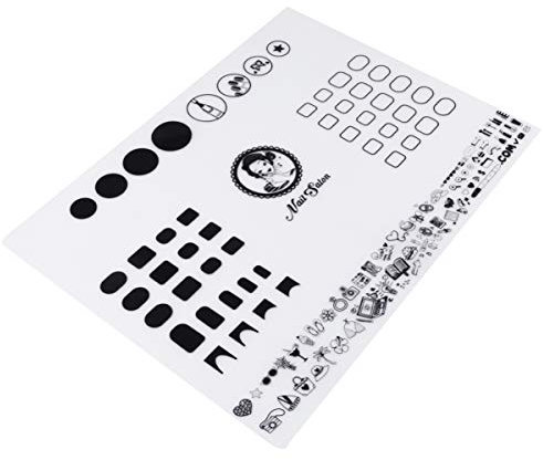 Lurrose Nails Silicone Mat Practice Nail Mat Nail Polish Practice Pad Nail Art Stamping Mat Manicure Mat for Stamping Nail Art