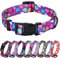 Rhea Rose Collier pour chien fille motif cœur mignon printemps joli imprimé violet pour chiens de taille moyenne