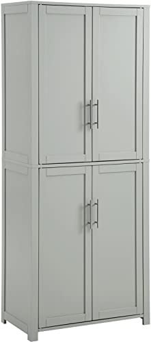Crosley Furniture Savannah despensa, Madera, Gris, Suelto