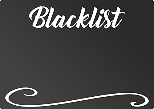 Blacklist Tafel - waagerecht - Kreidetafel Chalkboard A3 (297x420mm)