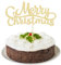 Gyufise 1 Packung Merry Christmas Cupcake Toppers Gold Holiday Xmas Cake Picks Dekorationen für Weihnachten Party Supplies Happy New Year Cake Decorations