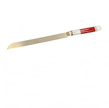 BRANDANI COLTELLO TORTA CONNUBIO OLD GOLD INOX CON MANICO CERAMICA