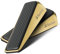 Techoln Door Stoppers for Bottom of Door, Metal and Rubber Door Stop, Doorstops for Inside Door, Door Wedge Holder Blocker for All Floor Surfaces, Easy Storage Wall Security (2, Black Gold)