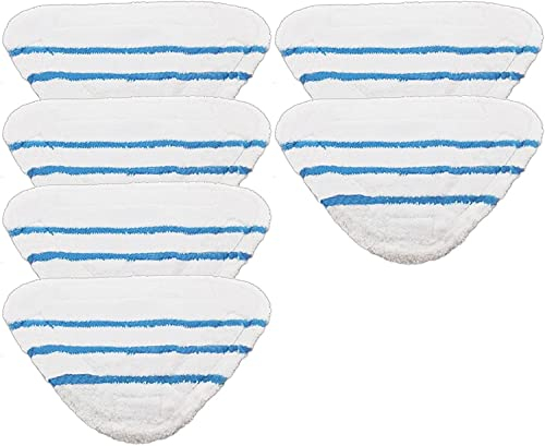 SPARES2GO Washable Microfibre Cover Pads Compatible with Bush SMB1501 SMB1501UK Steam Cleaner Mop (Pack of 6)