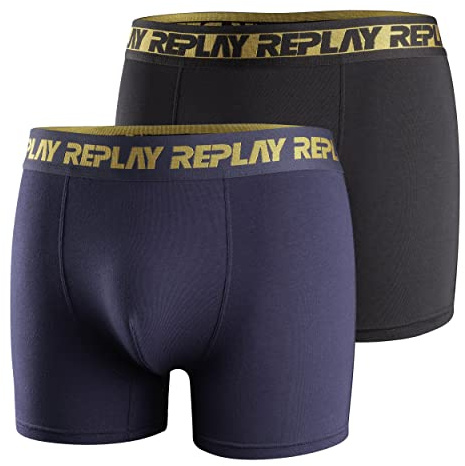 Replay Metallic Unterwäsche Dark Blue/Black/Bronze S