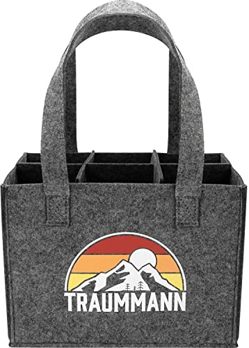 GRUSS & CO 47958 Tragetasche Traummann, Filz, Getränketrage