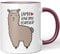 JUNIWORDS Tasse, lama Love You Forever, Bordeaux (1007342)