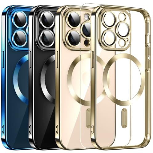 Clear Magnetisch für iPhone 12 Pro Hülle mit MagSafe [Original iPhone Äußere] [Kameraschutz Eingebaut] Durchsichtig Silikon Case Ultra Dünn [Niemals Gelb] Handyhülle Anti Fingerabdruck Schutzhülle