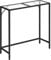 MAHANCRIS Mesa de Entrada de Cristal Templado, Consola Estrecha para Trasera de Sofá, Estructura Metálica, Patas Ajustables, Estilo Industrial, Adecuada para Salón, Pasillo, Balcón, Negro ACTH68B01