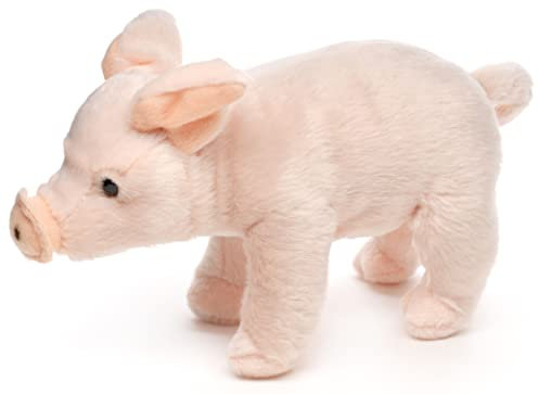 Uni-Toys - Schweinchen rosa, stehend - 23 cm (Länge) - Plüsch-Schwein, Ferkel - Plüschtier, Kuscheltier